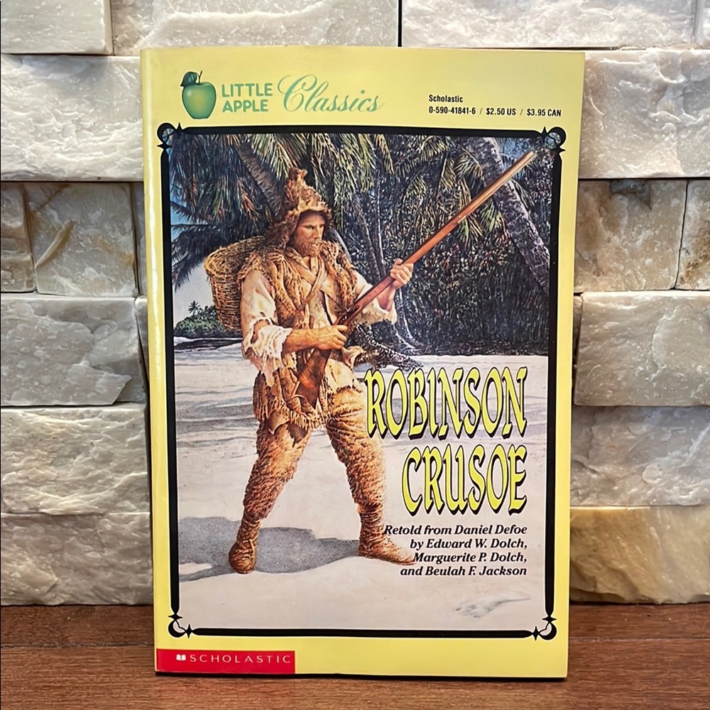 5/$25 Scholastic Little Apple Classics: Robinson Crusoe in Yellow and Brown